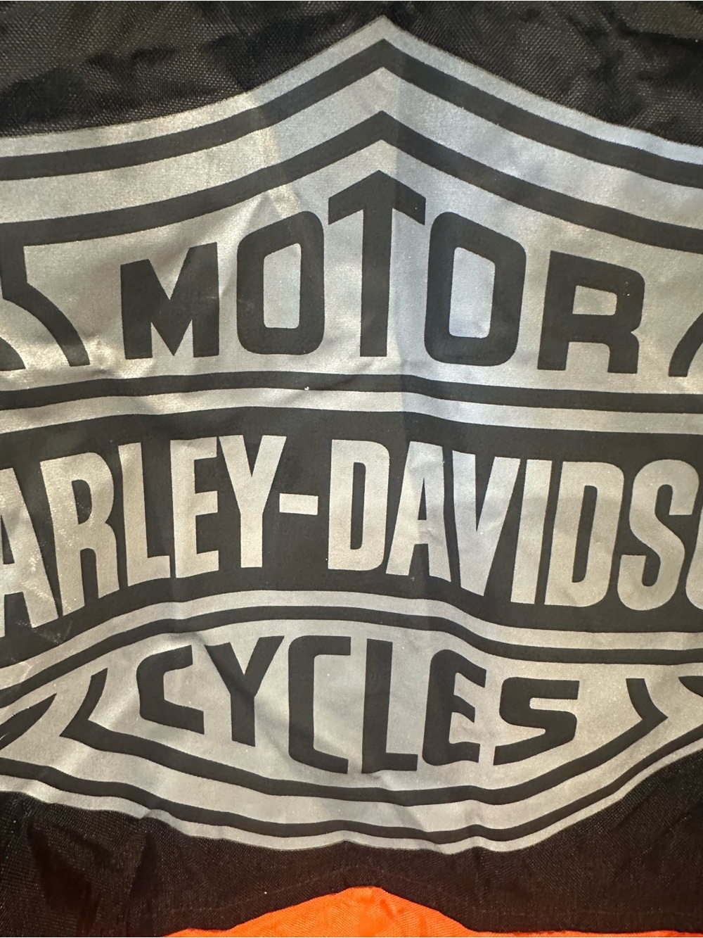 Harley-Davidson Orange and Black Reflective Rain Jacket & Overalls with Bag - Picture 8 of 16
